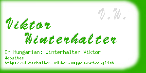 viktor winterhalter business card